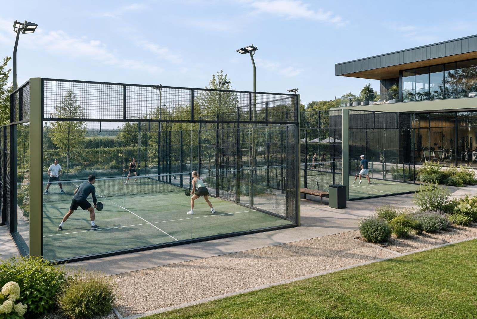 Outdoor padelterreinen bij FitZone Assenede